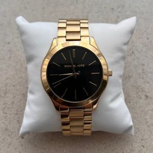 Michael Kors Women's Slim Runway Gold-Tone Watch MK3478